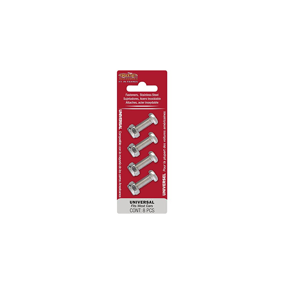 Cruiser Accessories 80630 License Plate Frame Fasteners Stainless Steel 032918806306