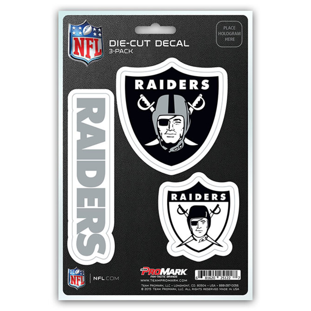 Las Vegas Raiders Aufkleber, Gestanzt, Team, 3Er-Pack-image