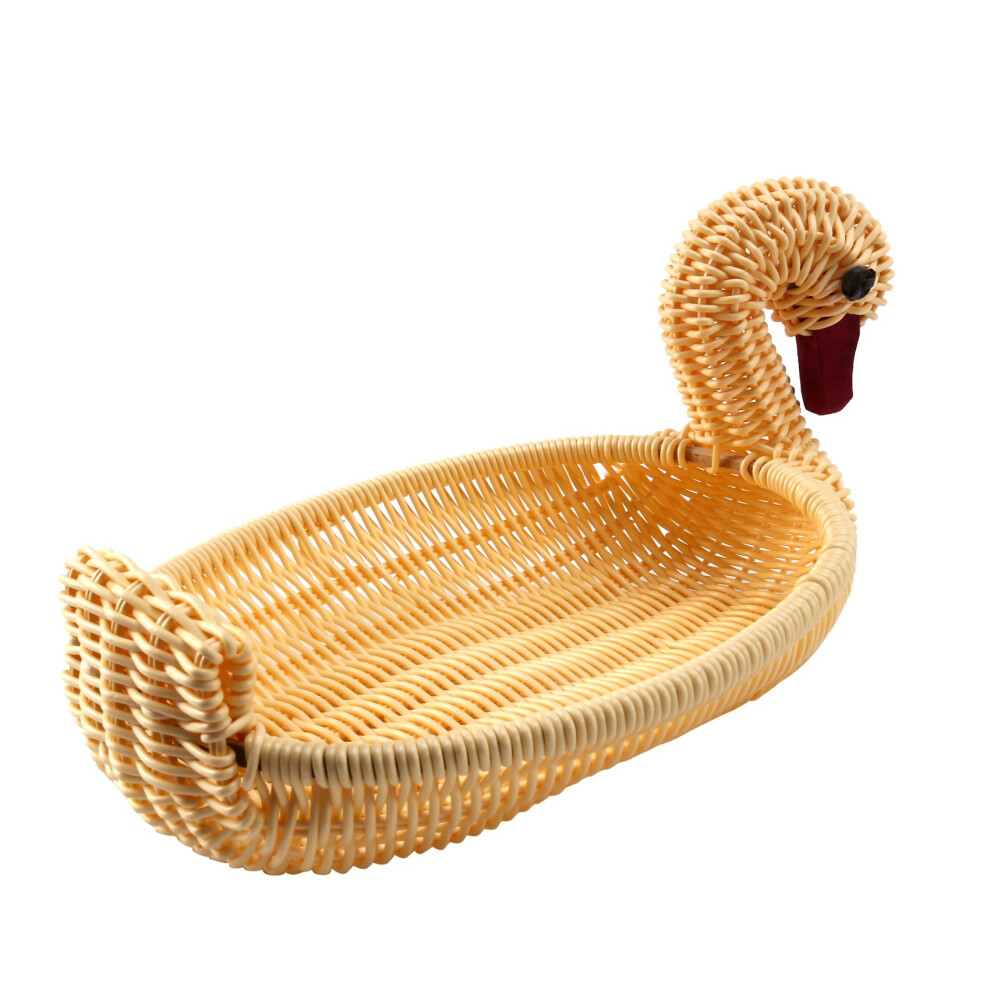 Umweltfreundlicher Geflochtener Aufbewahrungskorb In Rattan-Imitation, Tierform (28 X 18 X 18 Cm)-image