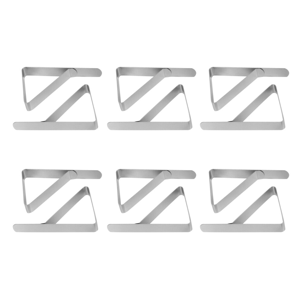 Lot de 12 pinces à nappe en acier inoxydable pour la maison, les chapiteaux, les mariages, les pique-niques, l'intérieur et l'extérieur