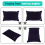 Double-sided Flocking Pillow Inflatable Portable Foldable for Camping/ Traveling/ Office blue 10