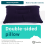 Double-sided Flocking Pillow Inflatable Portable Foldable for Camping/ Traveling/ Office blue 5
