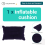 Double-sided Flocking Pillow Inflatable Portable Foldable for Camping/ Traveling/ Office blue 8