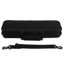 Housse de transport rembourrée en nylon pour flûte traversière, bandoulière, 39 x 7 x 11 cm, noir
