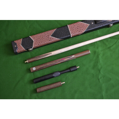 Handmade 4 Piece Snooker Cue Set with Leather Case + Extensions 1