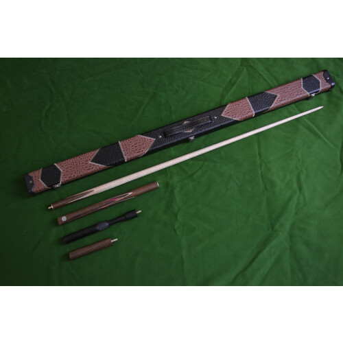 Handmade 4 Piece Snooker Cue Set with Leather Case + Extensions 2