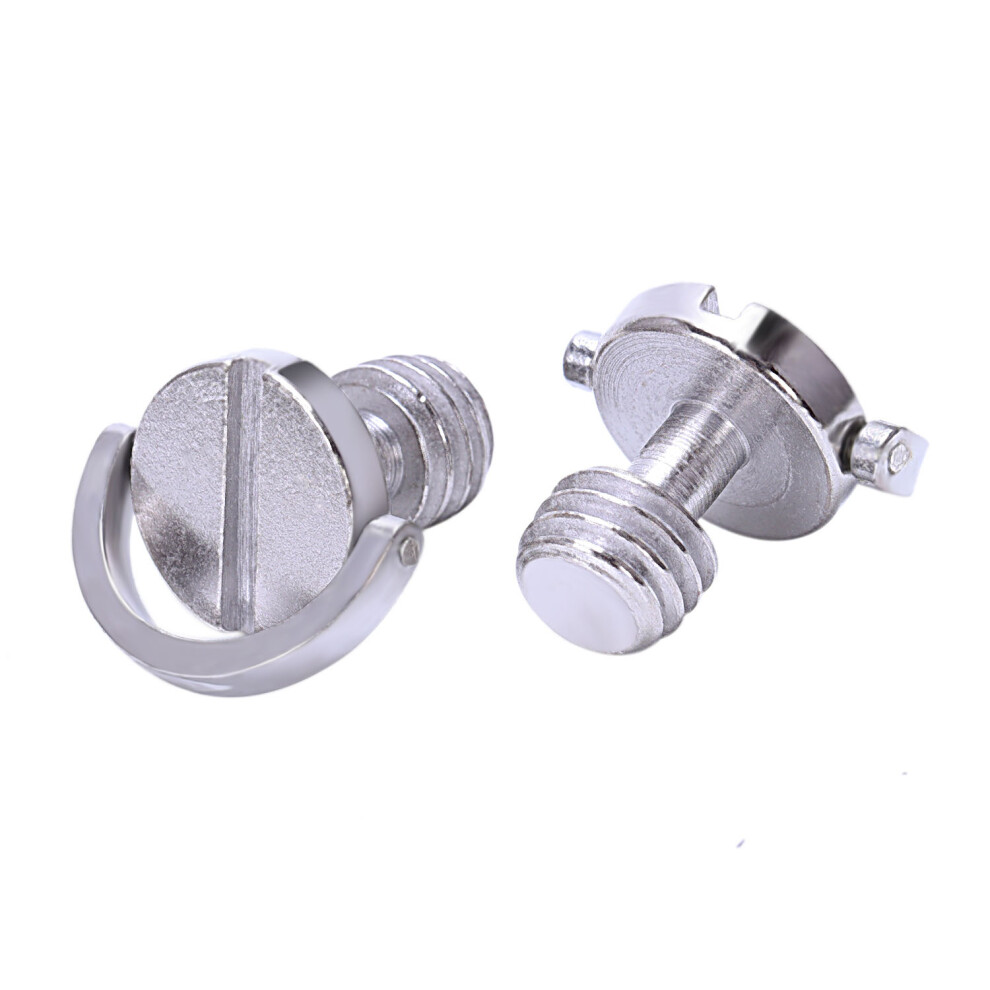 Longer Shaft D-Ring Screw 3/8 Inch-16 Thread Camera Tripod Quick Release Fixing Adapter (Pack Of 2) 4853440875099