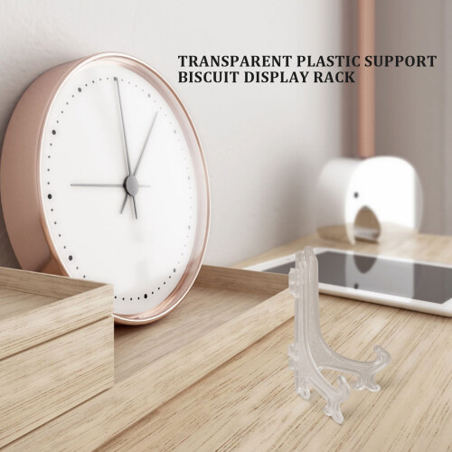 Suporte de plástico transparente de 3 polegadas para biscoitos, cavalete para cartões de lugar em casamentos e aniversários (pacote com 24) 2
