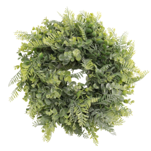 Couronne artificielle, couronne de porte ronde lavande de 43 cm pour porte d'entrée, décoration intérieure