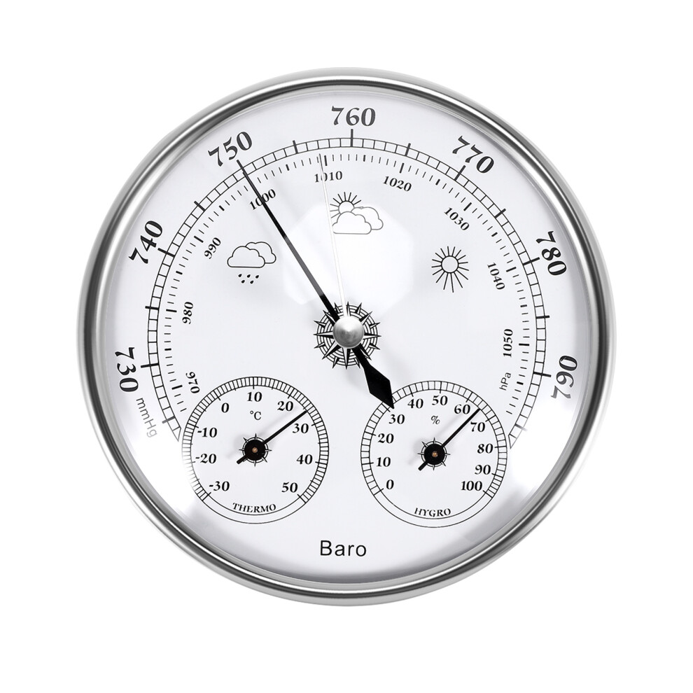 Typecat Wall Mounted Household Thermometer Hygrometer High Accuracy Pressure Gauge Air Weather Instrument Barometer