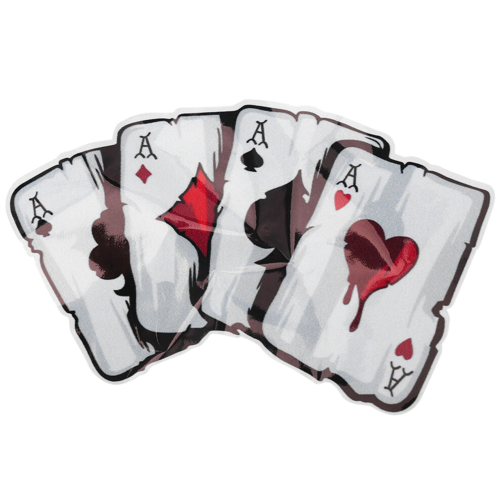 Photos - Other Electrical Equipment Car Stickers, Funny Poker Pattern Truck Vehicle Body Window Reflective Sticker Decals Decoration