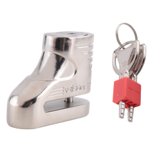 Motorcycle Disc Brakes Lock 5Mm Bicycle Electric Car Anti-Theft Bike Theft Pretection Brake Lock—Silver