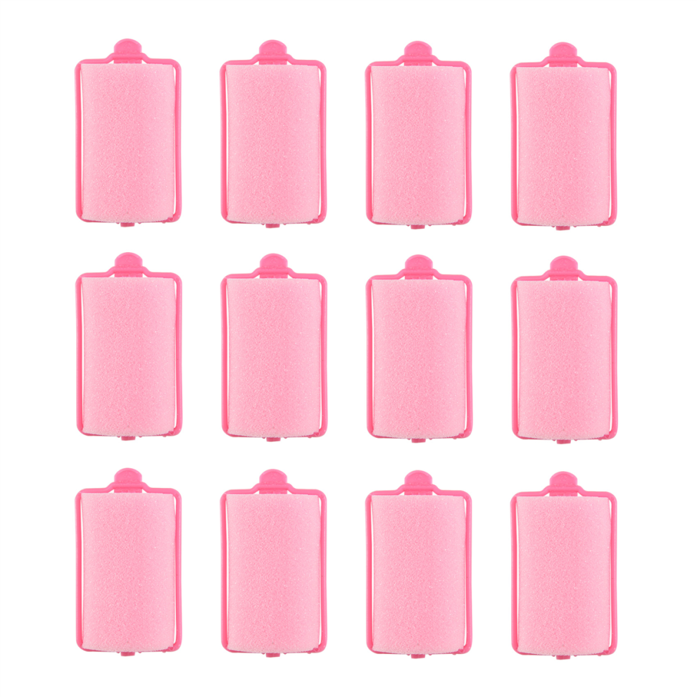 Typecat Dark/Pink 12Pcs Hair Styling Soft Foam Sponge Rollers Curlers Hairdressing Tool