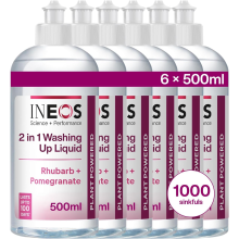 INEOS Next-Gen 2in1 Washing Up Liquid, 3L (500ml x 6)