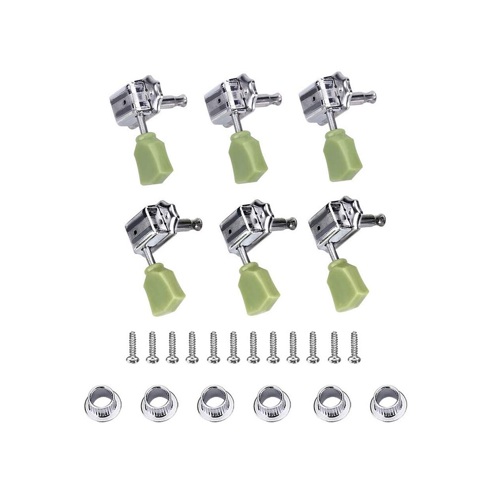 Meccaniche Per Chitarra, Piroli, Accordatori Per Corde, Meccaniche 3L, Chiave Folk/Elettrica, Argento