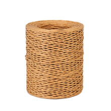 1,0 mm hellbrauner Drahtwickeldraht mit Blumenmuster, handgefertigt, aus Eisenpapier und Rattan (Länge: 210 m)