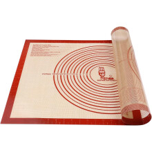 Non-Slip Silicone Pastry Mat Extra Large 71 × 51cm or Baking Mat (Red)