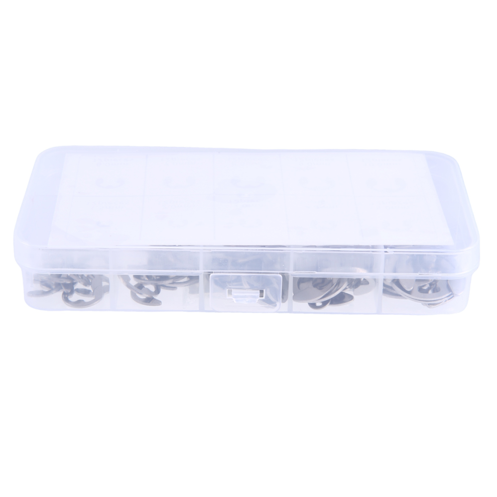 120Pcs 304 Stainless Steel E Clip Washer Assortment Kits Circlip Retaining Ring For Shaft Fastener M1.5-M10 4853440888006