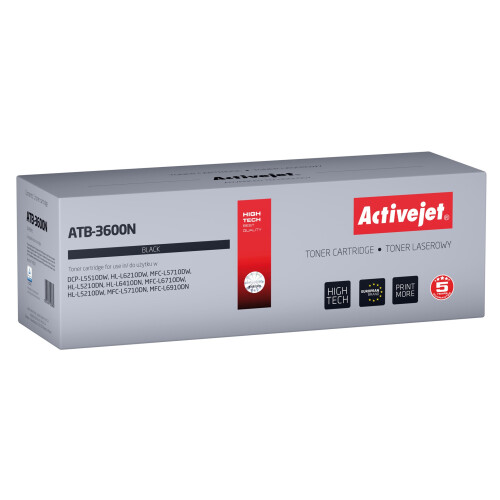 Toner - ACTIVEJET - ATB-3600N - Compatible Brother - 3000 pages - Haute qualité d'impression
