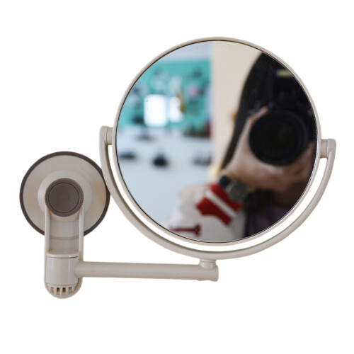 Bath Mirror Cosmetic 1X/3X Magnification Suction Cup Adjustable Makeup Double-Sided Bathroom 1