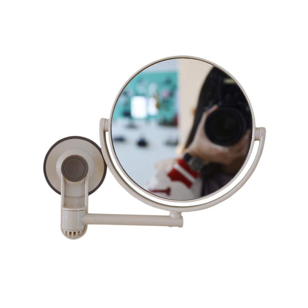 Typecat Bath Mirror Cosmetic 1X/3X Magnification Suction Cup Adjustable Makeup Double-Sided Bathroom White