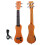 Ukulele elétrico de 21 polegadas, madeira maciça, casca de amendoim, mogno, formato UKE 7