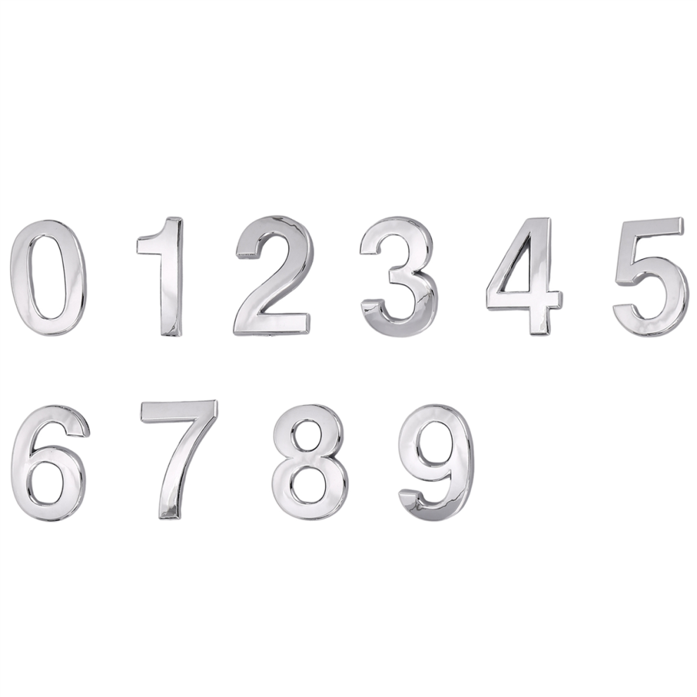 Lot de 10 numéros de porte autocollants, numéro de maison, boîte aux lettres, adresse, pour résidence et panneaux, de 0 à 9