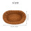 Cesta oval de vime trançado para pão, cesta de armazenamento de 10,2 polegadas para alimentos, frutas, cosméticos, mesa e banheiro 7