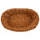 Cesta oval de vime trançado para pão, cesta de armazenamento de 10,2 polegadas para alimentos, frutas, cosméticos, mesa e banheiro 8