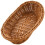 Cesta oval de vime trançado para pão, cesta de armazenamento de 10,2 polegadas para alimentos, frutas, cosméticos, mesa e banheiro 2