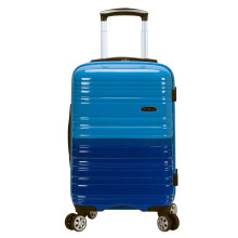 Rockland Melbourne Hardside Expandable Spinner Wheel Luggage Two tone blue Carry-On 20-Inch
