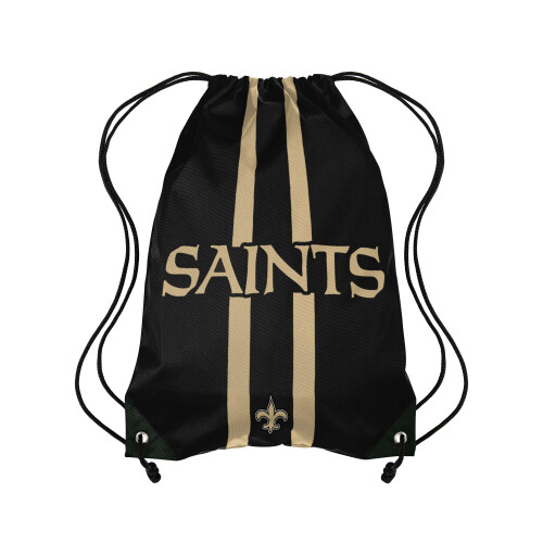FOCO New Orleans Saints NFL Team Stripe Wordmark Drawstring Backpack