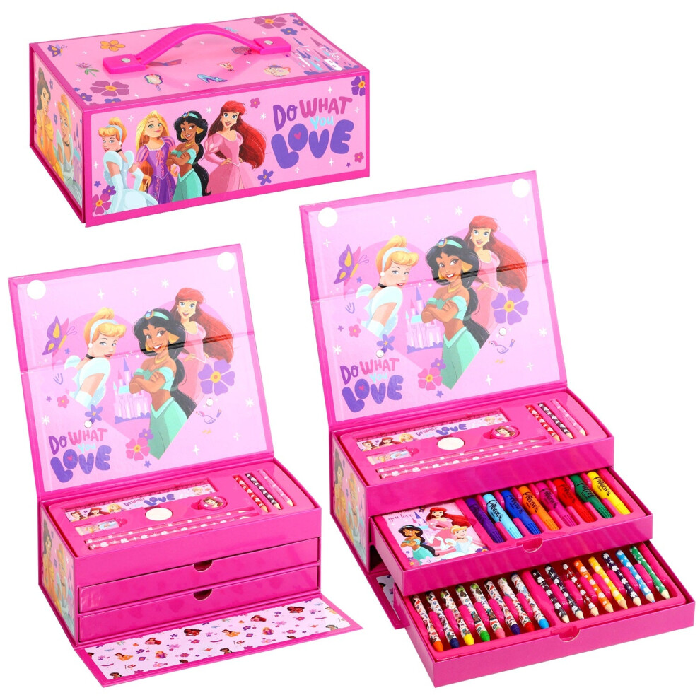 Disney Princess Kids 34pc Colouring Art Stationery Set for Children