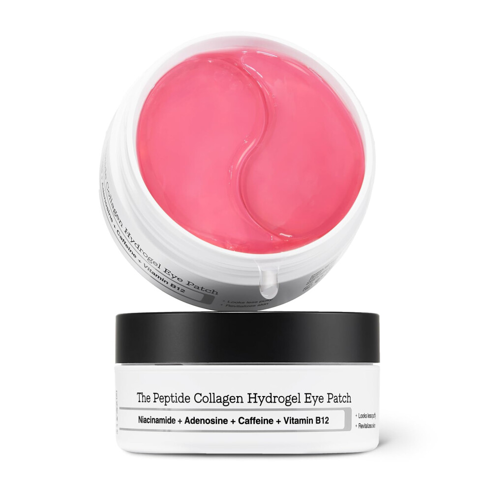 COSRX Peptide Collagen Hydrogel Eye Patch  60 Patches  Under Eye Patches for Puffy Eyes and Dark Circles with Caffeine  Korean Skincare