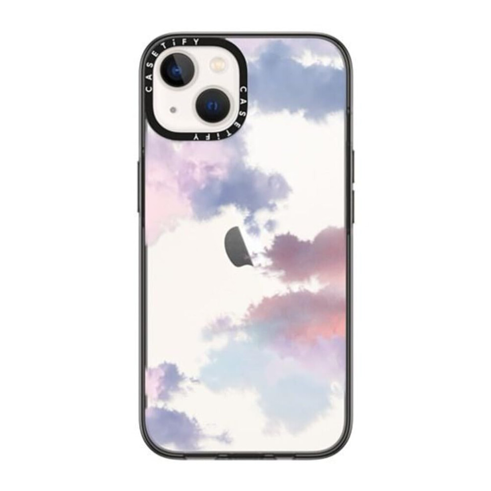 Kompaktn kryt CASETiFY pre iPhone 14 [2x testovan na p dy vojenskej triedy / ochrana pred p dom z v ky 1,2 m] - Clouds - c ra cierna