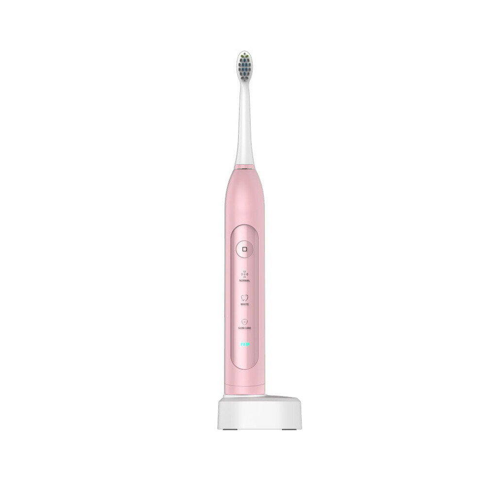 Greenzech Pink (Pink) Ultrasonic Vibration Electric Toothbrush Rechargeable Dental Care Tooth Cleaner