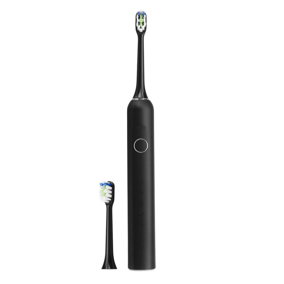 (Black) Waterproof Rechargeable Sonic Electrric Toothbrush Upgraded Ultrasonic Electric Toothbrush