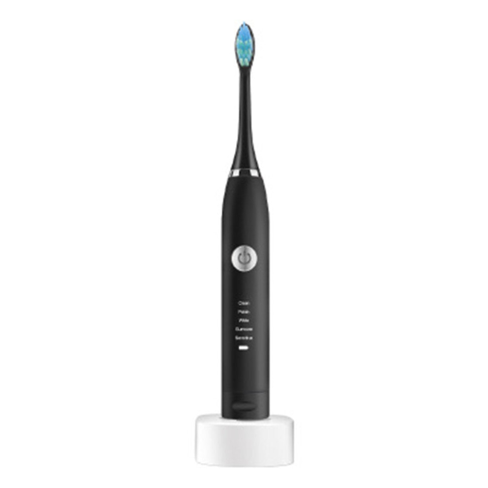 Greenzech Black (Black) Electric Toothbrush Waterproof Usb Rechargeable Tooth Brushes 5 Modes Adjustable Whitening Teeth Brush
