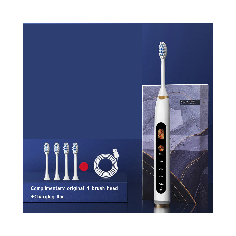 Greenzech White (White) Magnetic Levitation Sonic Electric Toothbrush Usb Charging Automatic Vibration Soft Toothbrush Ipx7 Waterproof Toothbrush