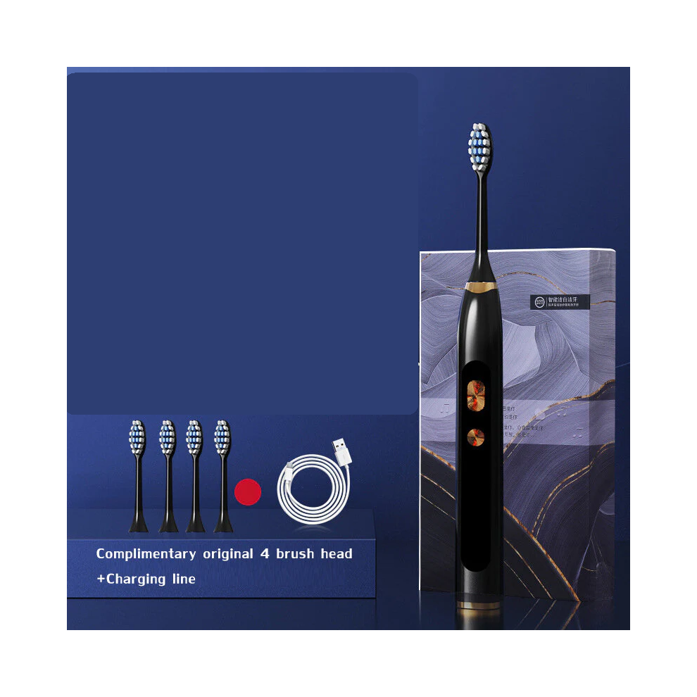 Greenzech Black (Black) Magnetic Levitation Sonic Electric Toothbrush Usb Charging Automatic Vibration Soft Toothbrush Ipx7 Waterproof Toothbrush