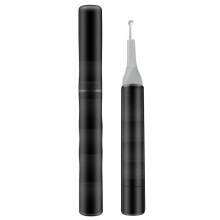 (Black) 5MP HD WIFI Intelligent Luminous Visual Ear Endoscope 4 Axis Temperature Control Ear Picker IP67 Waterproof Long Battery Life Ear Spoon