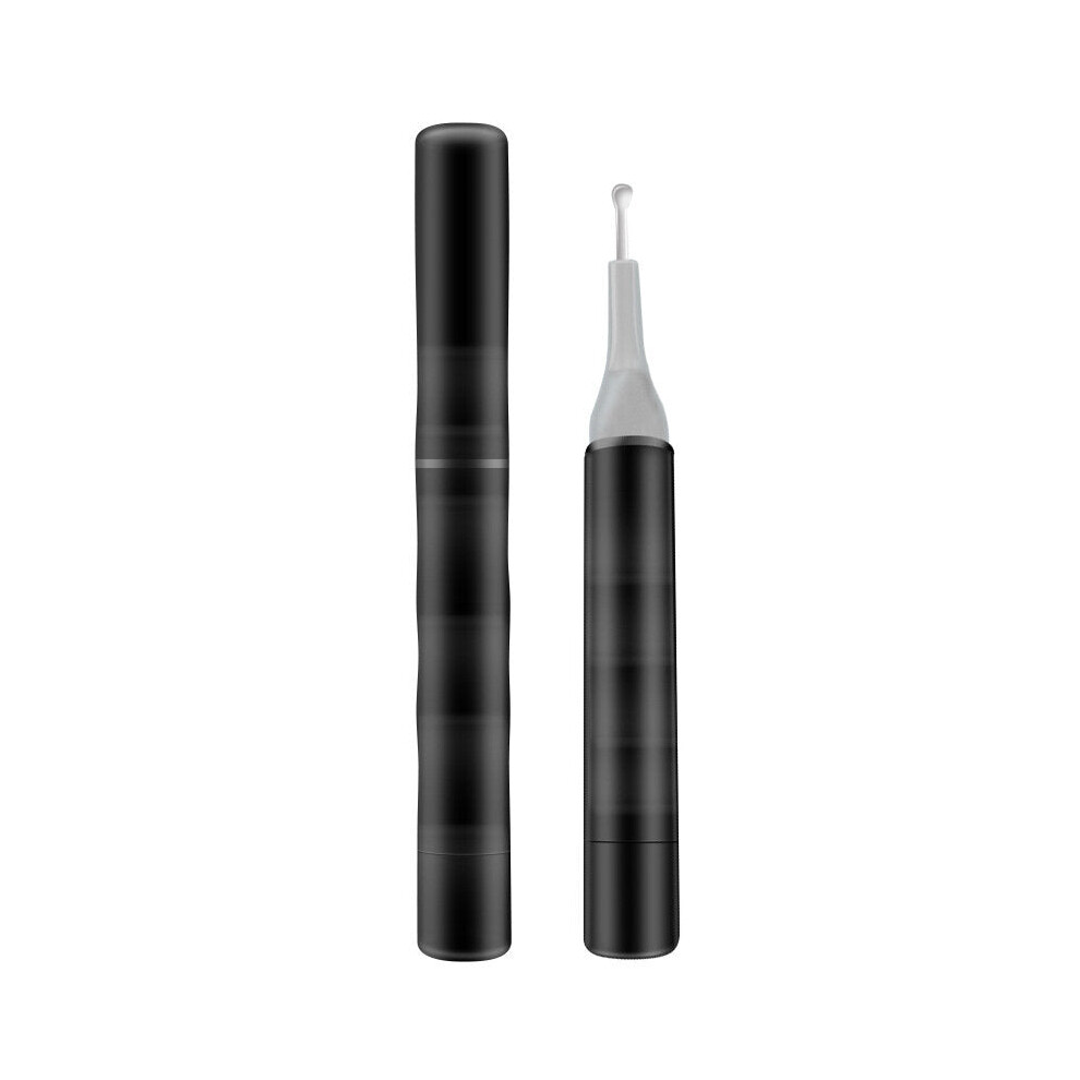(Black) 5MP HD WIFI Intelligent Luminous Visual Ear Endoscope 4 Axis Temperature Control Ear Picker IP67 Waterproof Long Battery Life Ear Spoon