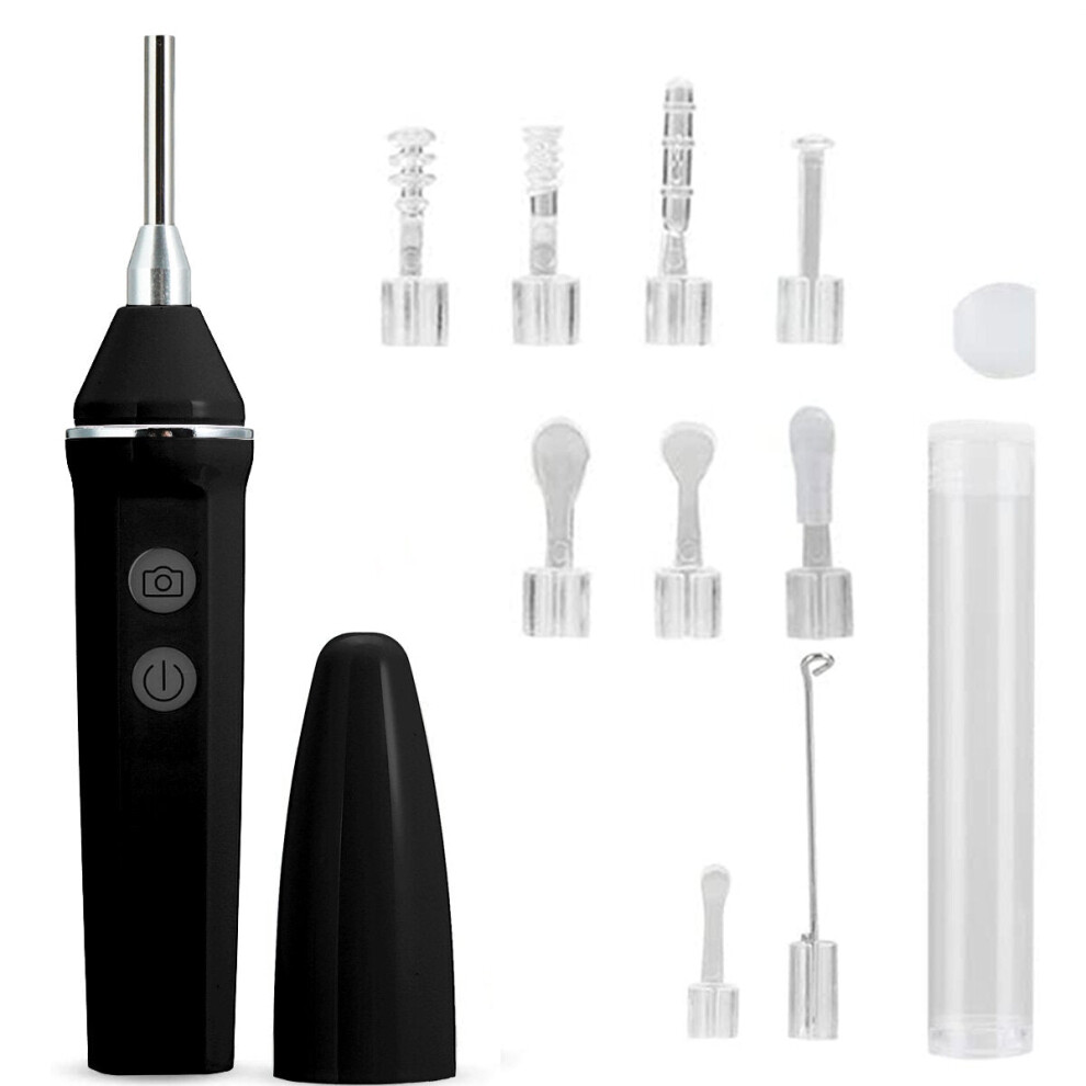 Greenzech Black (Black) 3.9Mm Hd Wifi Wireless Otoscope Ip67 Waterproof Led Ear Camera Endoscope Usb Charging Earwax Removal Tools Set