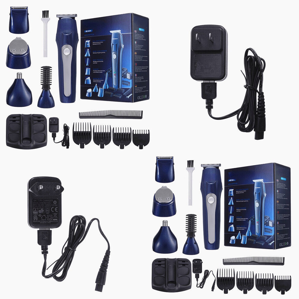 Greenzech (Us Plug) 5 In 1 Electric Hair Clipper Rechargeable Nose Trimmer Beard Shaver Grooming Kit