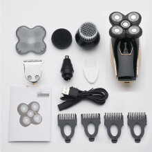 (Set) 5 Heads Electric Shaver Men Bald Shaver Razor USB Rechargeable Waterproof Cordless Hair Trimmer Clipper