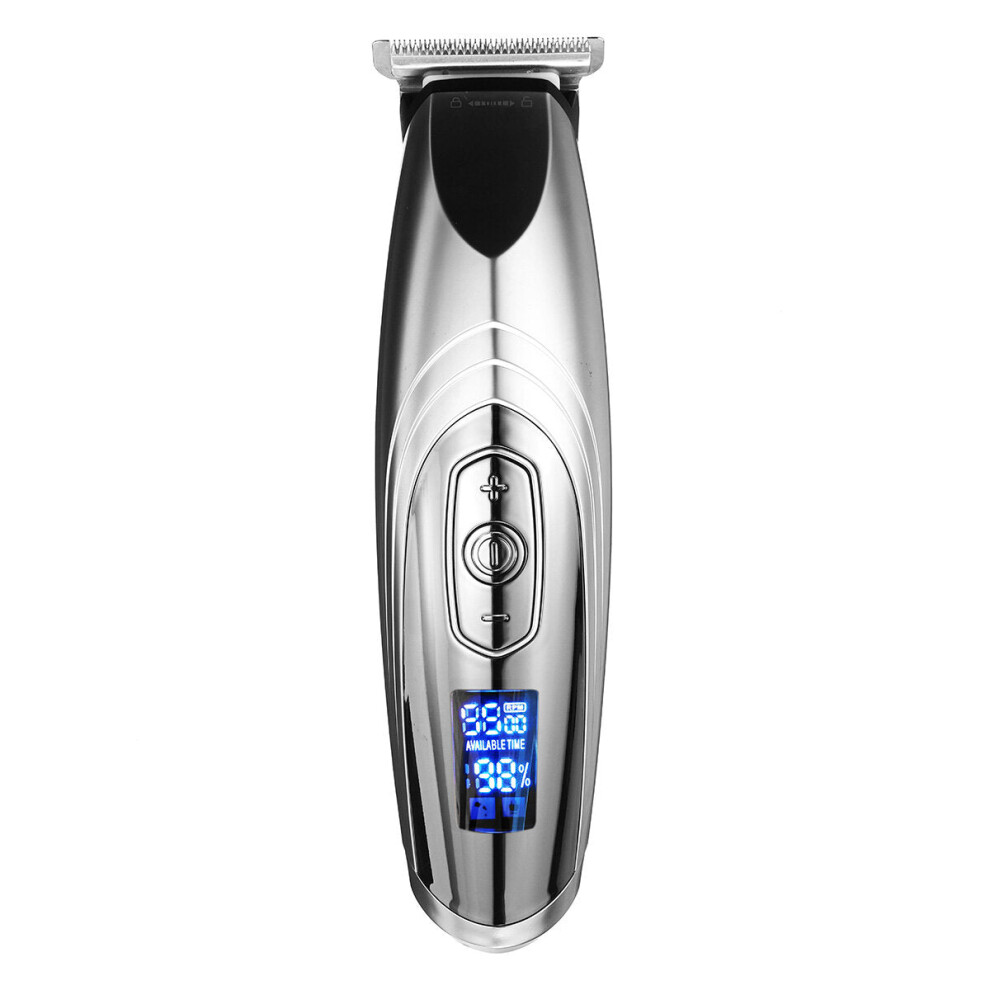 (digital display) 7000r/min LCD Digital Men Rechargeable Clipper Oil Head Cordless Carving Electric Hair Clipper Cutter Haircut Trimmer Kit
