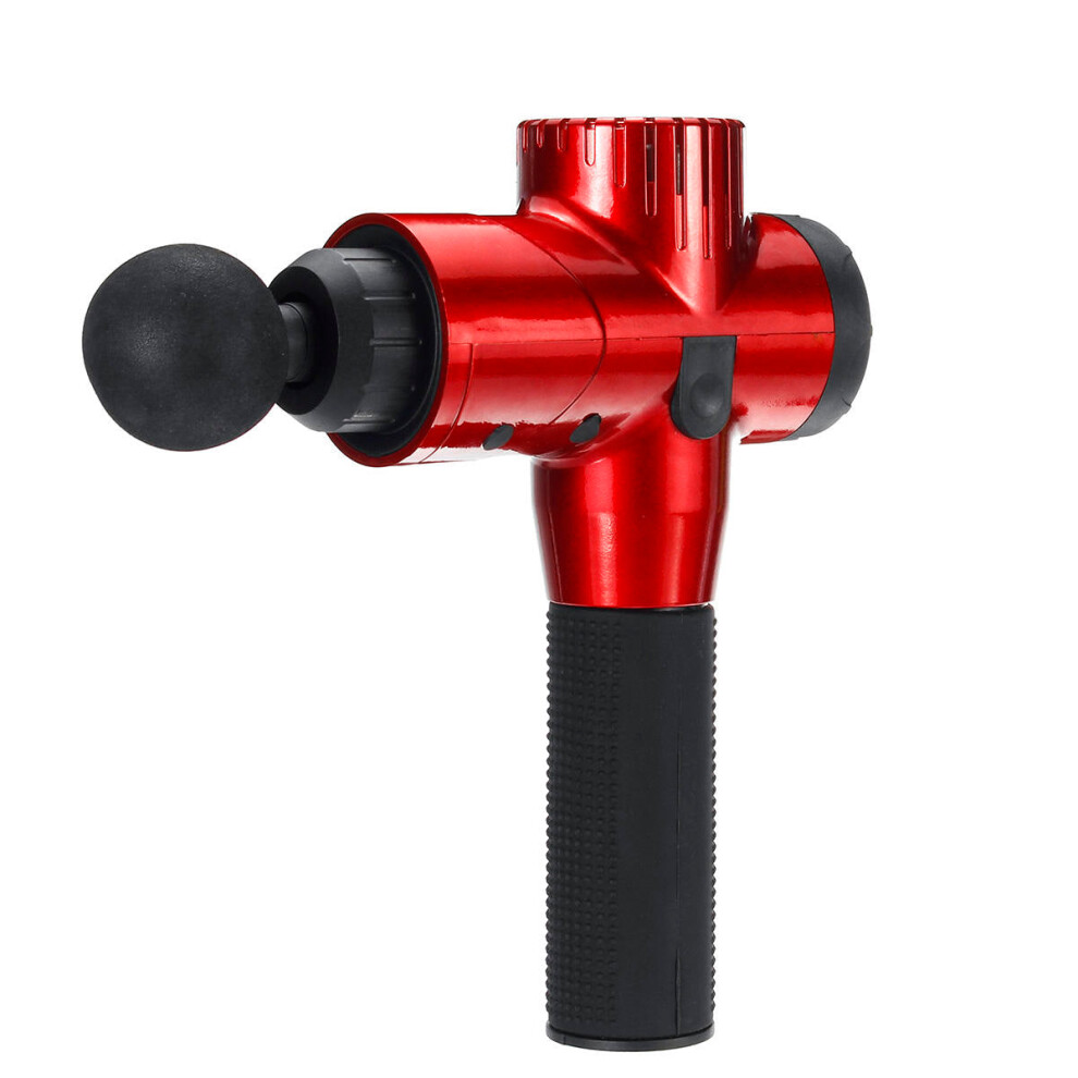 (Red) Mulscle Relief Massager - 5 Gear Handheld Cordless