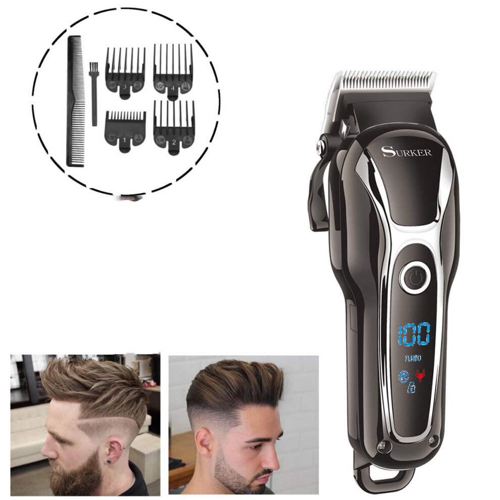 Greenzech Lcd Digital Display Oil Head Scissors Adult Hair Clipper Electric Clippers