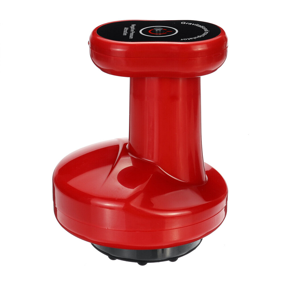 (Red) Electric Cupping Massage - 2 Gear Guasha Suction Scraping Massager - Physiotherapy