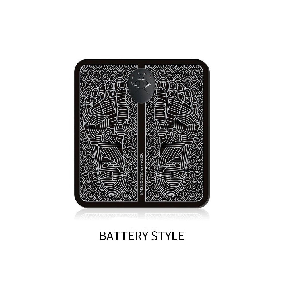 (Battery Type) Pulse Electric Foot Massager Micro-Electric Intelligent Foot Pad Sole Foot Massage Cushions Foot Massager Acupuncture Point Foot Massager